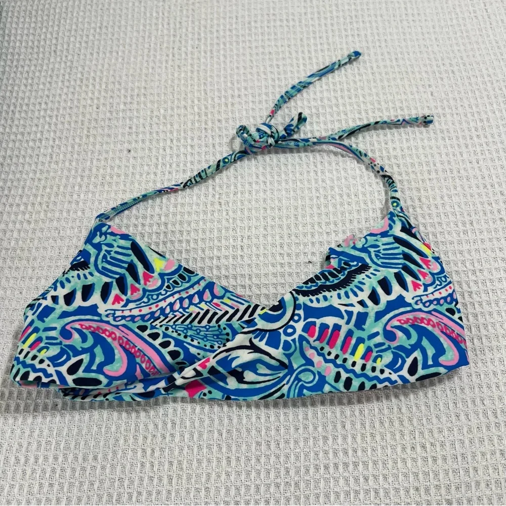Aerie by‎ American Eagle Bikini Swimsuit Swim Criss Cross Top Bright